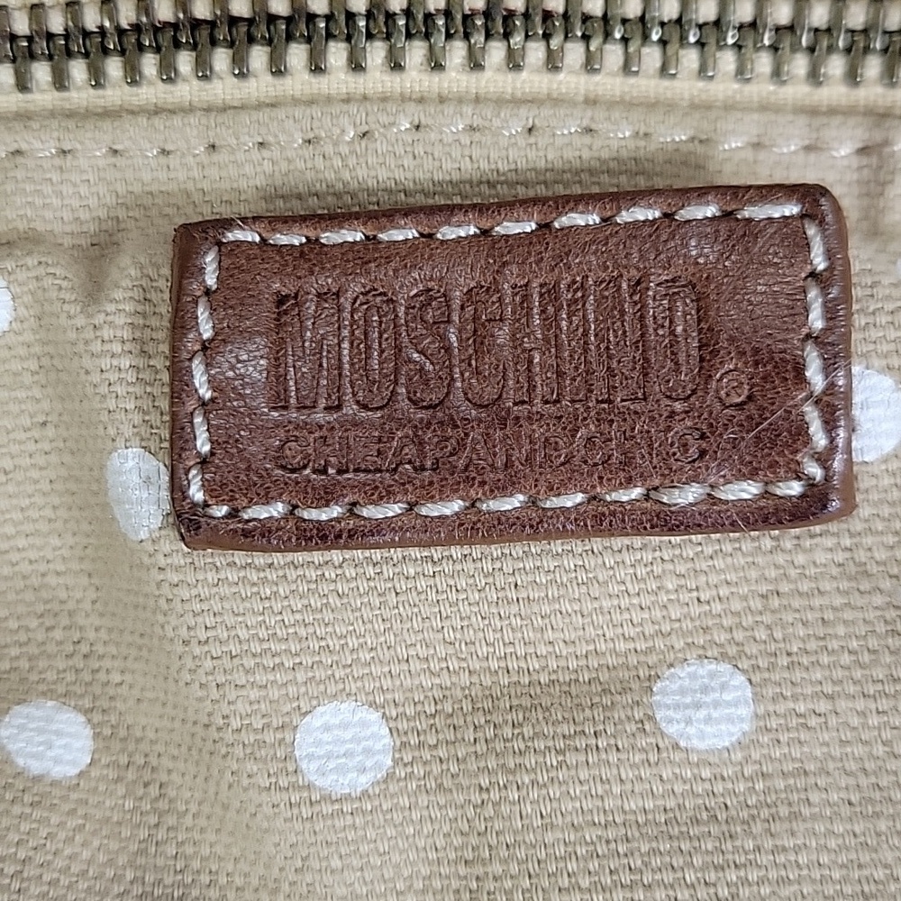Moschino Cheap & Chic Brown Leather Women's Boho Tote Bag - Picture 11 of 11